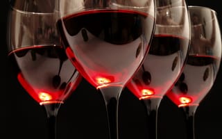 Картинка вино, стекло, отражение, красное, бокалы, черный