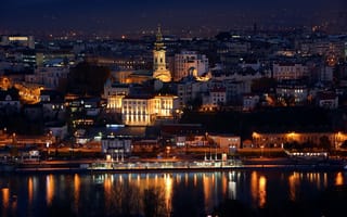 Картинка Beograd, naght, cities, Serdia
