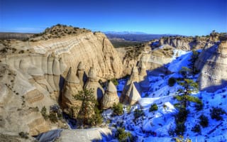Картинка Скалы-Палатки, конусообразные, палаточные скалы, Каша-Катуве, New Mexico, Tent Rocks