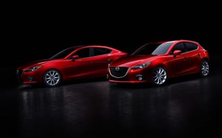 Картинка красная, мазда, Sedan, седан, черный, Mazda 3