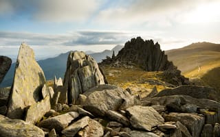 Картинка горы, камни, скалы, Уэльс, Сноудония