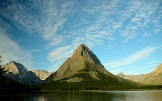Картинка Клементс горы, США, штат Монтана, озеро Swiftcurrent, Glacier National Park