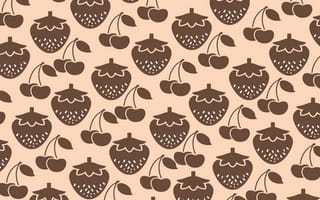Картинка клубника, текстура, вишня, еда, фрукты, ягоды