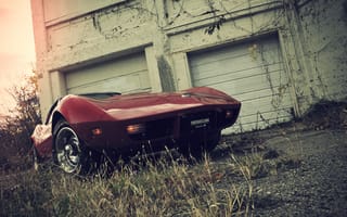 Обои Chevrolet, Corvette, красный, мускул