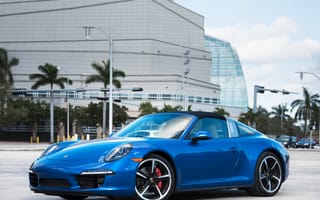 Картинка Targa 4S, порше, синяя, 911, Porsche, тарга