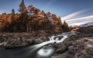 Картинка Scotland, Waterfall, River Orchy