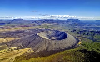 Картинка кратер, обработка, исландия