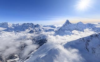 Обои снег, горы, Альпы, Швейцария