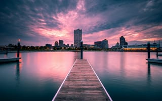 Картинка Milwaukee, город, ночь