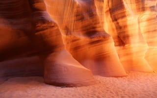Картинка пещера, америка u.s.a. antylope canyon, каньоны, сша, свет, песок, аризона, лучи, лучь, пещеры, природа
