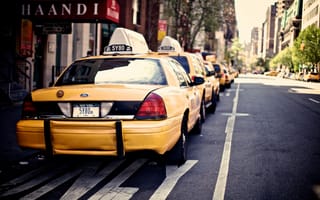 Картинка New York City, такси, нью йорк, USA, америка, город, сша