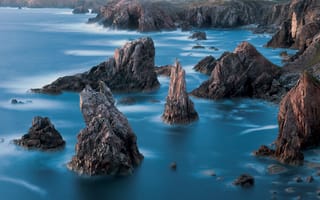 Картинка Isle of Lewis, берег, море, камни, скалы, Шотландия