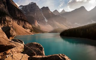 Картинка горы, река, Канада, природа