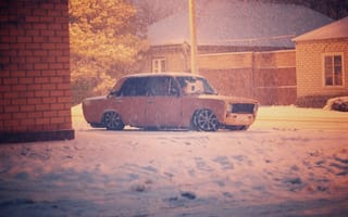 Картинка ВАЗ, 2101, auto, диски, зима, бок, LADA, авто, машина, снег, классика, копейка, БПАН
