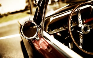 Картинка automobile, скорость, auto, car, классический, авто, ретро, хром, антиквариат, зеркало, классика, Chevrolet Impala, стекло, машина, крупный план, стиль