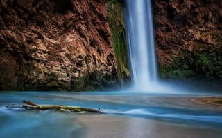 Картинка водопад, скала, природа, река