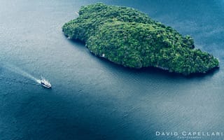 Картинка природа, яхта, залив, остров, океан, New Zealand