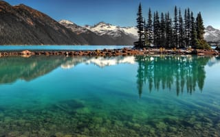 Картинка Канада, вода, деревья, горы
