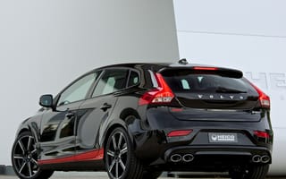 Картинка Heico Sportiv, V40, машина, black, задок, Volvo