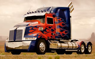 Картинка Western Star, передок, Optimus Prime, тягач, 4900, Оптимус Прайм, грузовик, трак