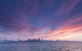 Картинка San Francisco, утро, мегаполис, панорамма, город