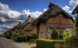 Картинка улица, Winchester, Hampshire, город, забор, Англия, дома