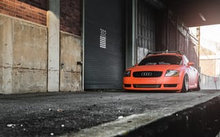 Картинка TT, Orange, Tuning, Stance, Car, Audi