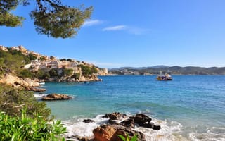 Картинка побережье, вода, Islas Baleares Mallorca, Испания, море, природа