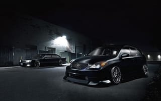 Картинка stance, Toyota, Lexus, 400, black, front, LS