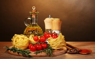 Обои еда, oil, tomatoes, pasta, spices, помидор, специи, паста, food, масло