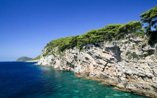 Картинка море, Adriatic sea, вода, лето, Croatian island, Хорватия, скалы