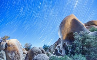 Картинка Joshua Tree, national park, природа, камни, небо, Skull-Rock