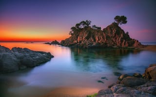 Картинка Cap, Catalunya, Girona, скалы, Palamos, природа, берег, расвет