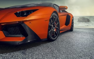 Картинка Lamborghini, LP740-4, Orange, Sea, Vorsteiner, Supercar, Zaragoza, Aventador-V
