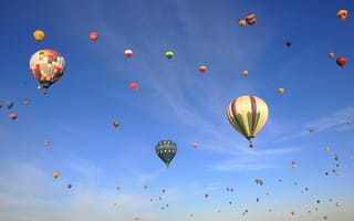 Картинка Balloon Classic, облака, цвет, небо, парад, полет, воздушный шар