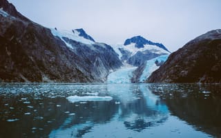 Картинка Природа, озеро, горы, лёд