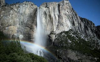 Картинка National Park, горы, радуга, природа, водопад, лес
