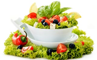 Обои овощной салат, овощи, green salad, vegetable salad, зеленый салат, vegetables, greens, зелень