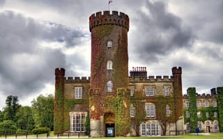 Картинка Замок Суинтон, каменный, башня, плющ, замок, Англия, England