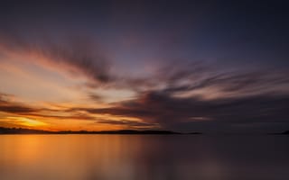 Картинка Hundvåg, NO, небо, закат, городок, море, Rogaland Fylke