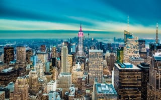 Картинка New York City, город, нью йорк, NY, сша, небоскребы, америка, USA, высота