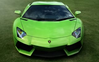 Картинка Lamborghini, supercar, Aventador, LP700-4, green, walls