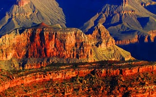Картинка Grand Canyon National Park, Аризона, закат, каньон, горы, скалы, США