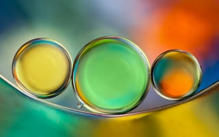 Картинка пузырьки, воздух, цвет, масло, объем, вода