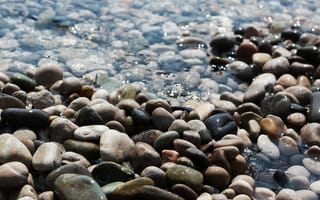 Картинка Море, блики, камни, вода