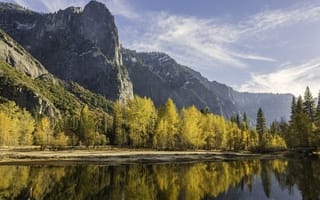Картинка горы, осень, озеро, природа