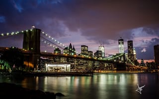 Обои Brooklyn Bridge, Бруклинский мост, Манхэттен, Manhattan