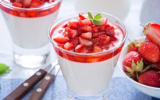Картинка Strawberry, клубника, dessert, cocktail, коктейль, десерт