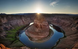 Картинка Horse shoe bend, arizona, colorado river, каньон, река, природа, red dessert