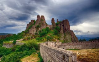 Картинка Болгария, Белоградчик, небо, тучи, горы, крепость